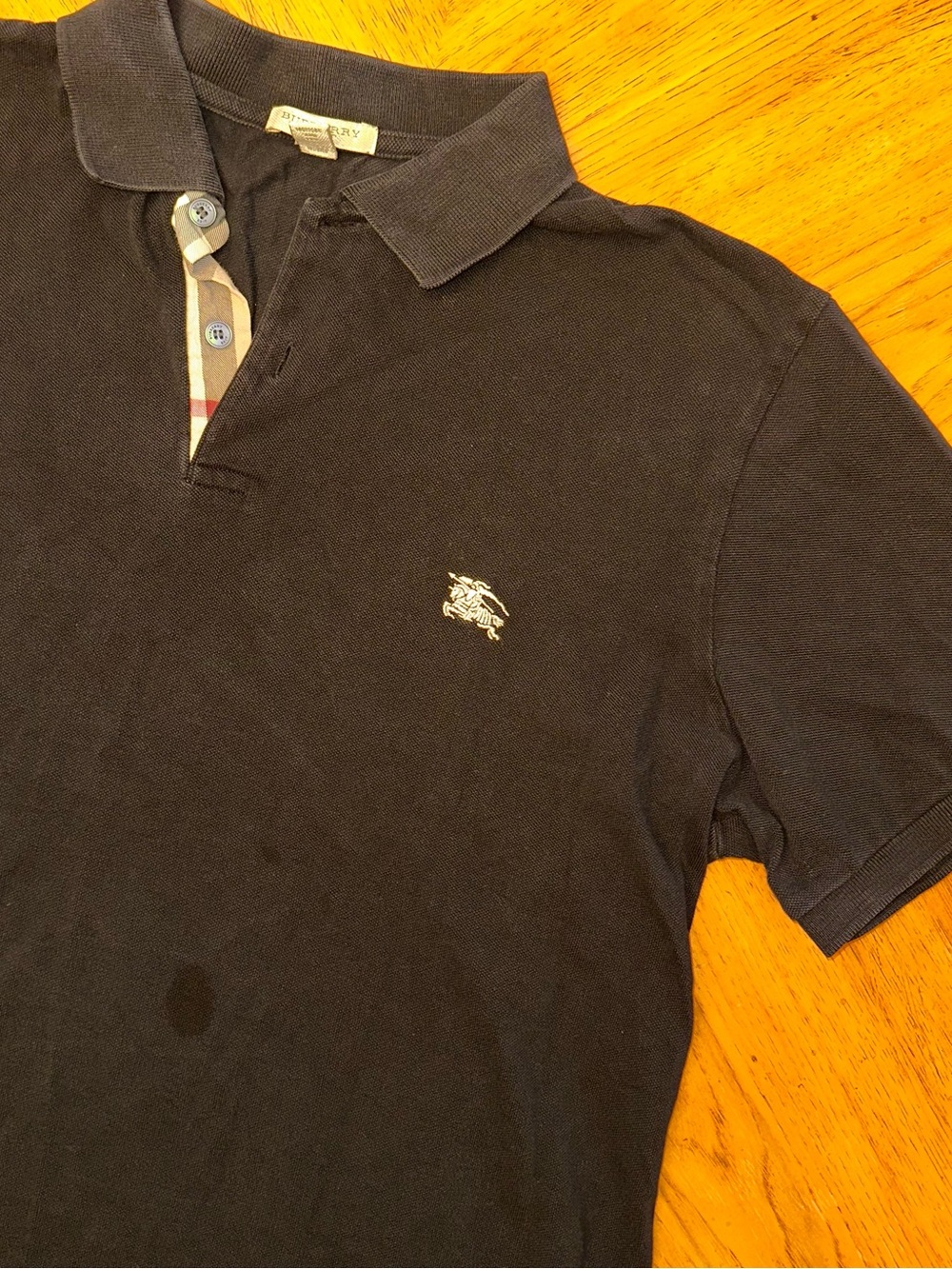 Burberry Brit Polo Men’s Size XXL Black Nova Check Cotton Shirt Preppy